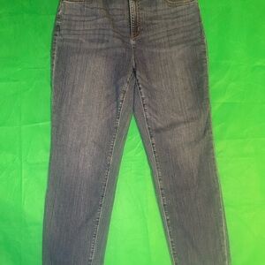 Lands' End Women's Straight Leg Jeans - Classic Blue-Stretch